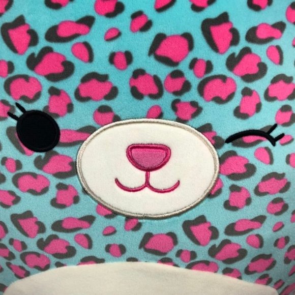 Squishmallows Chelsea The Blue Leopard Plush 16" Cat Kitty Meow Pink Spotted - Picture 2 of 12